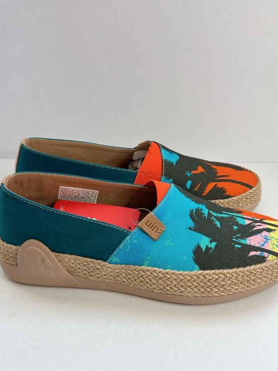 Men’s Size 6.5 UIN Sunset Palm Canvas Espadrille Slip-On Shoes Beach Travel main image 5